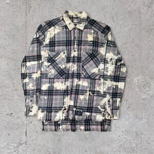 Flatbush Zombies RARE Flannel Shirt Distressed Look A$AP Mob
